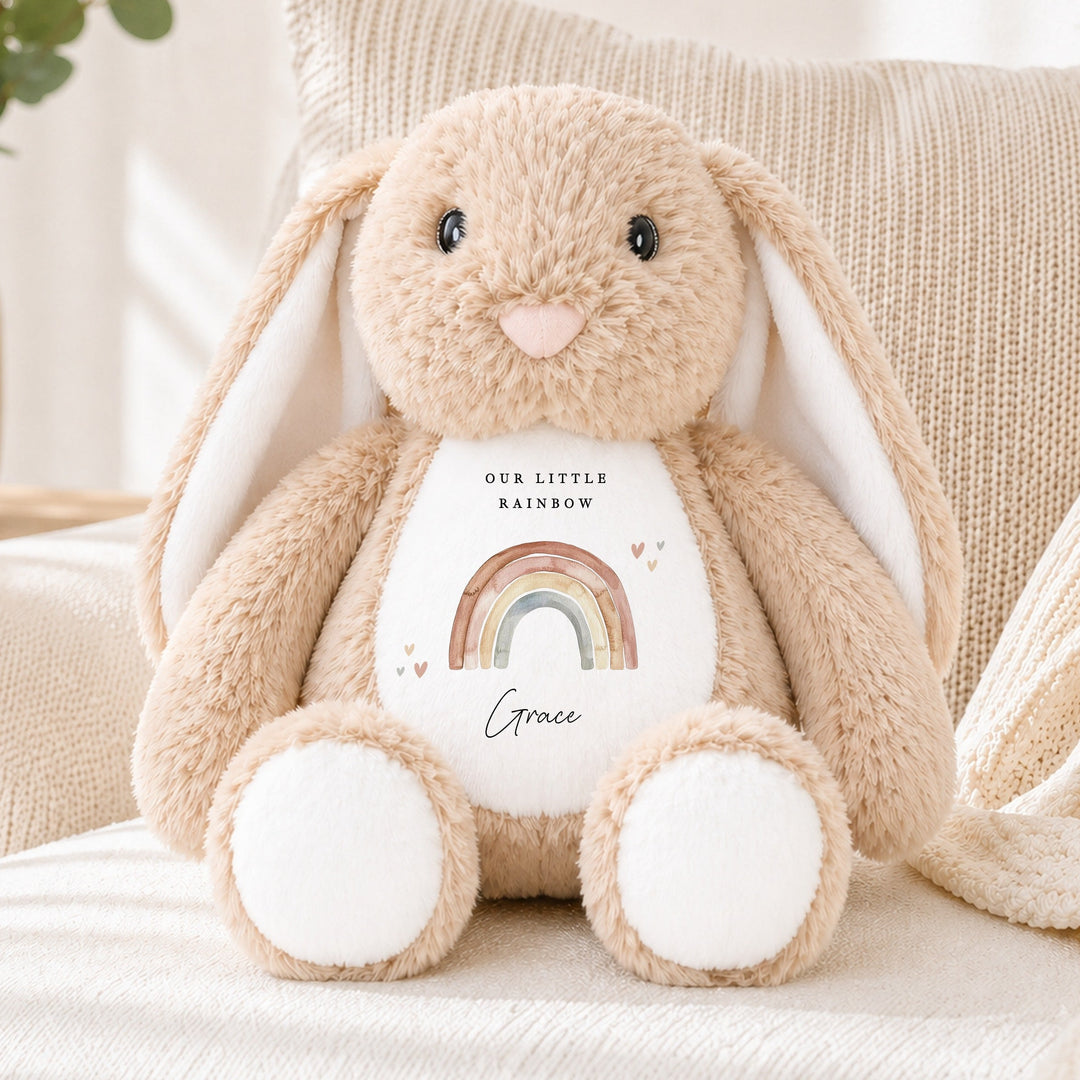 Personalised Watercolour Our Little Rainbow Soft Toy