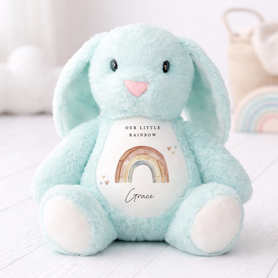 Personalised Watercolour Our Little Rainbow Soft Toy