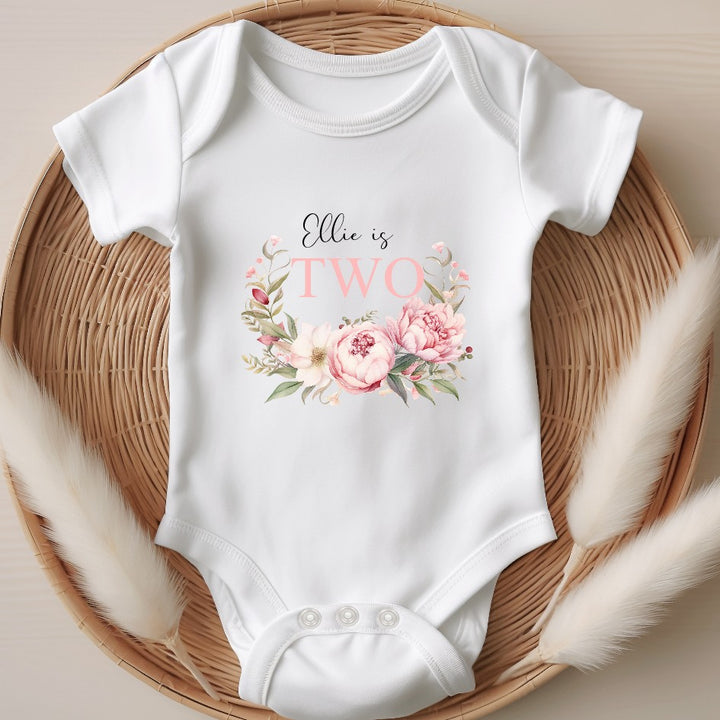 Personalised Birthday Pink Floral Vest