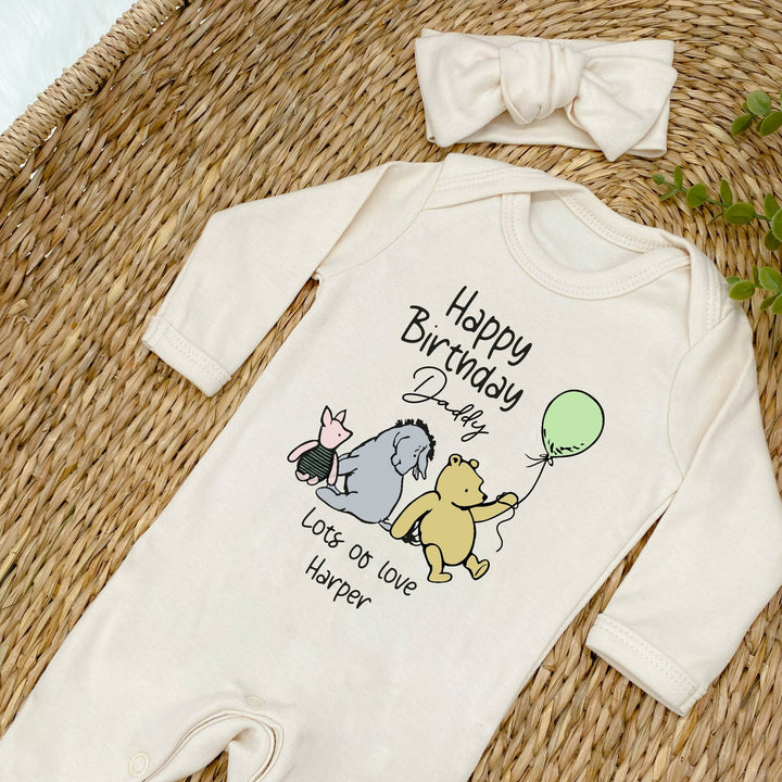 Happy Birthday Daddy/Mummy Winnie the Pooh (Babygrow | Vest)