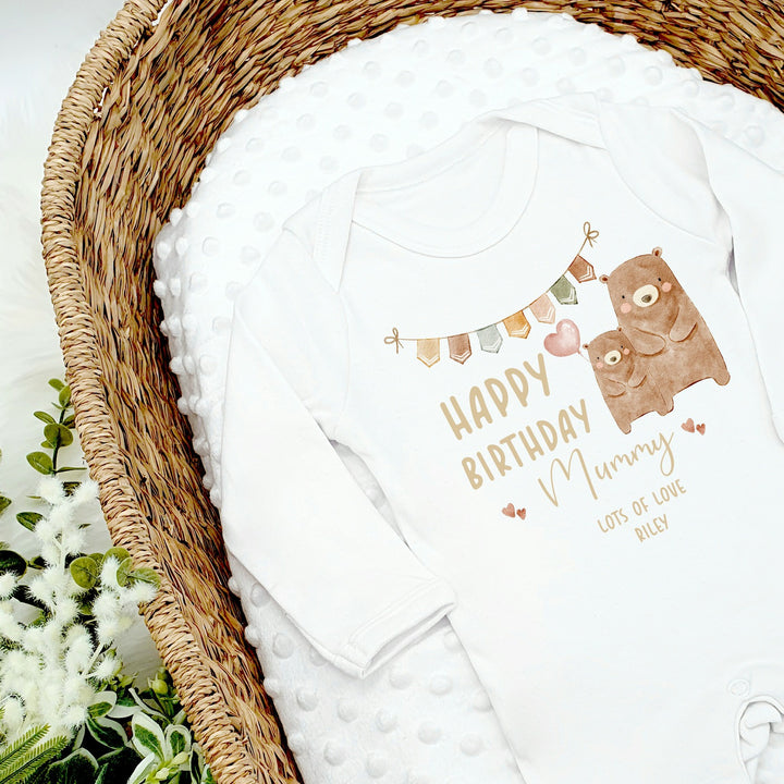 Personalised Happy Birthday Mummy/Daddy Outfit (Babygrow | Vest)