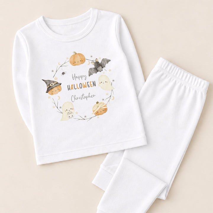Personalised Halloween Wreath Pyjamas