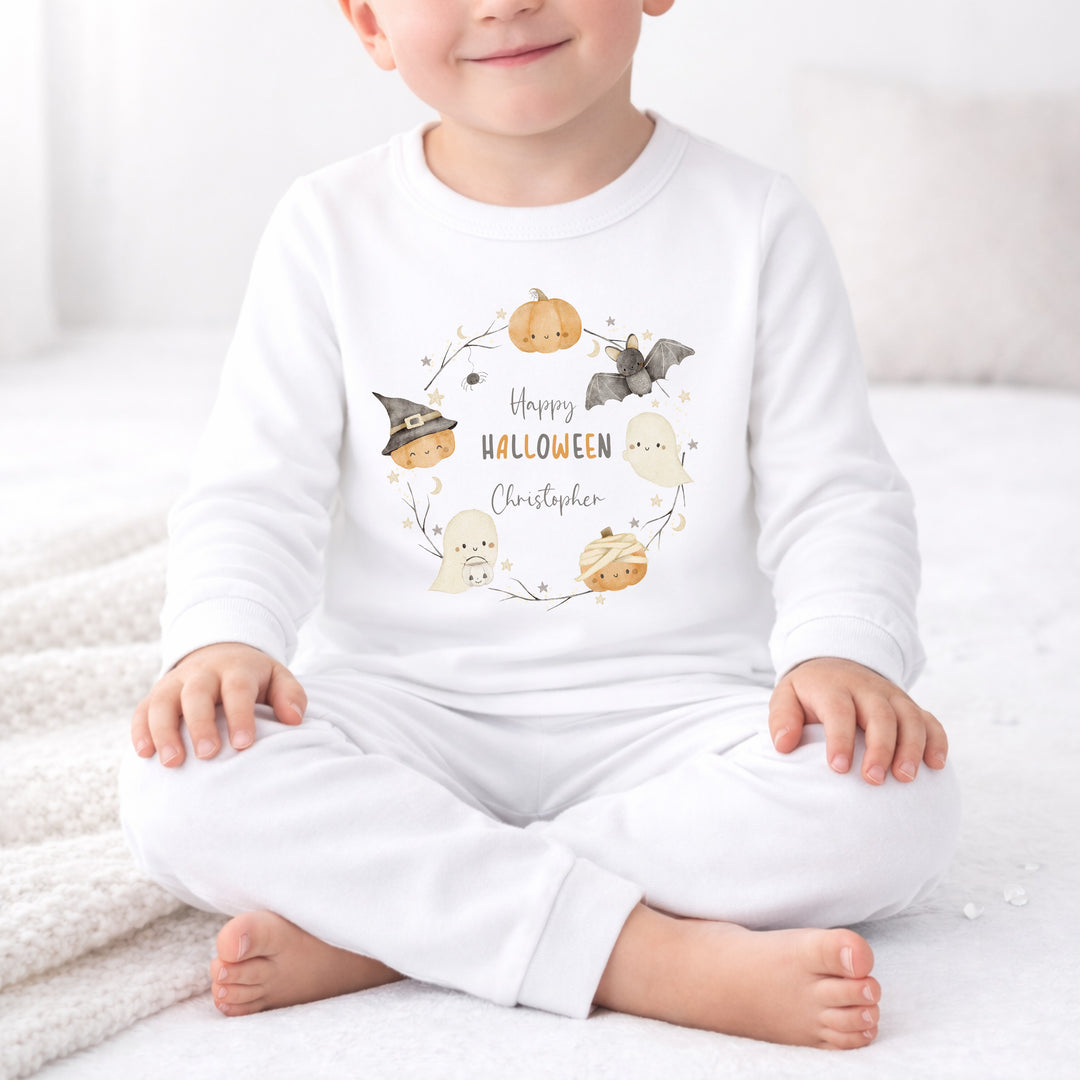Personalised Halloween Wreath Pyjamas