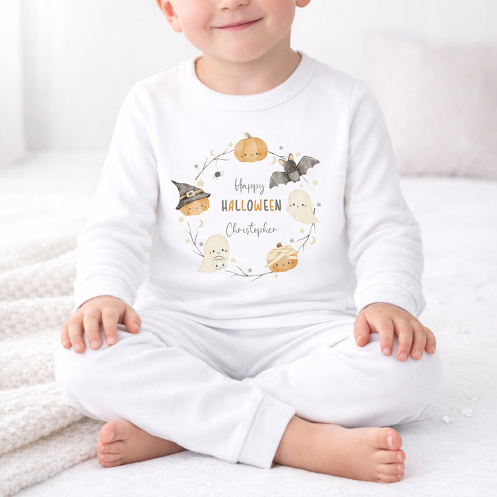Personalised Halloween Wreath Pyjamas