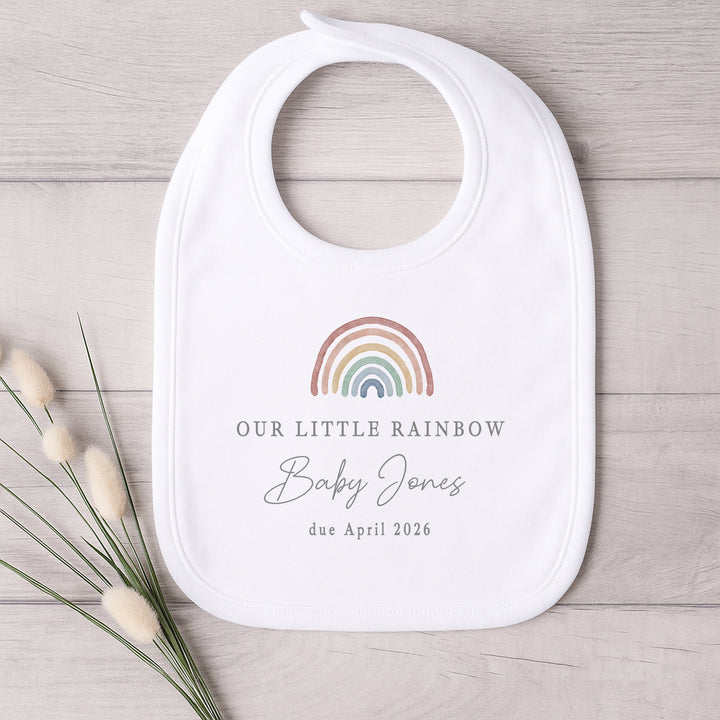 Personalised Our Little Rainbow IVF Baby Announcement Vest