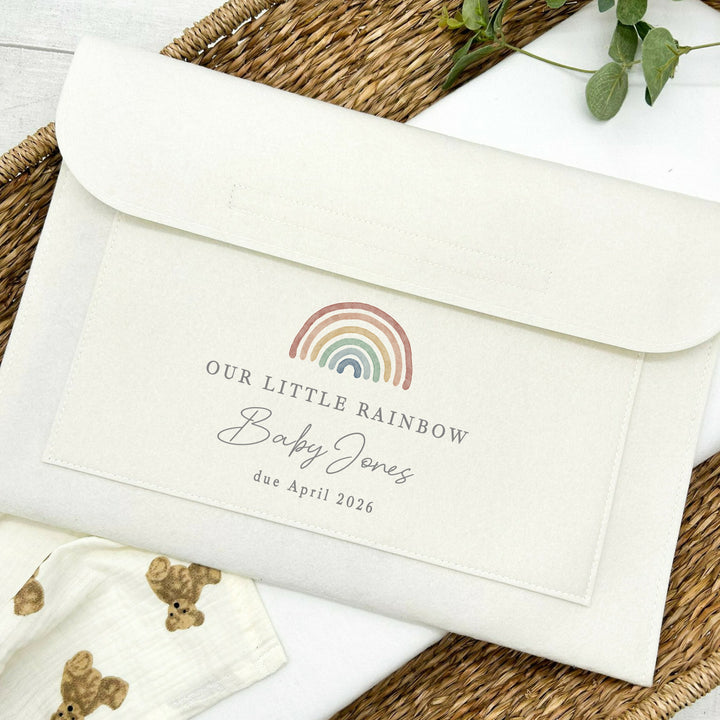 Personalised Our Little Rainbow IVF Pregnancy/Maternity Notes Folder