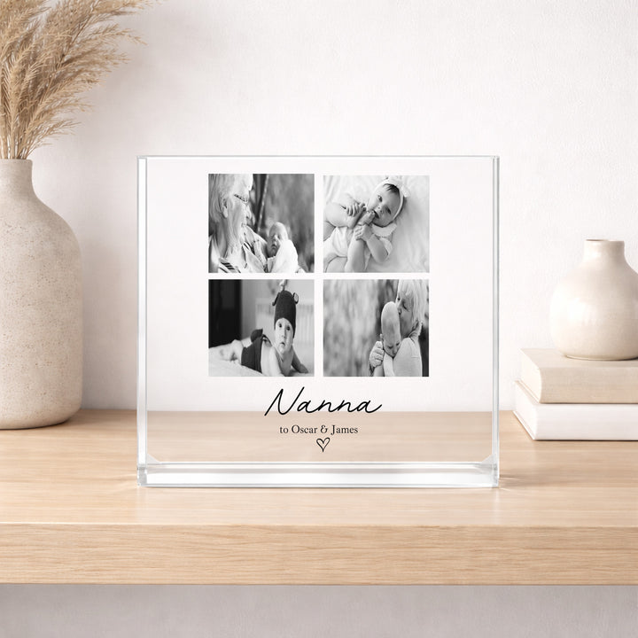 Personalised Nana Photo Acrylic Block