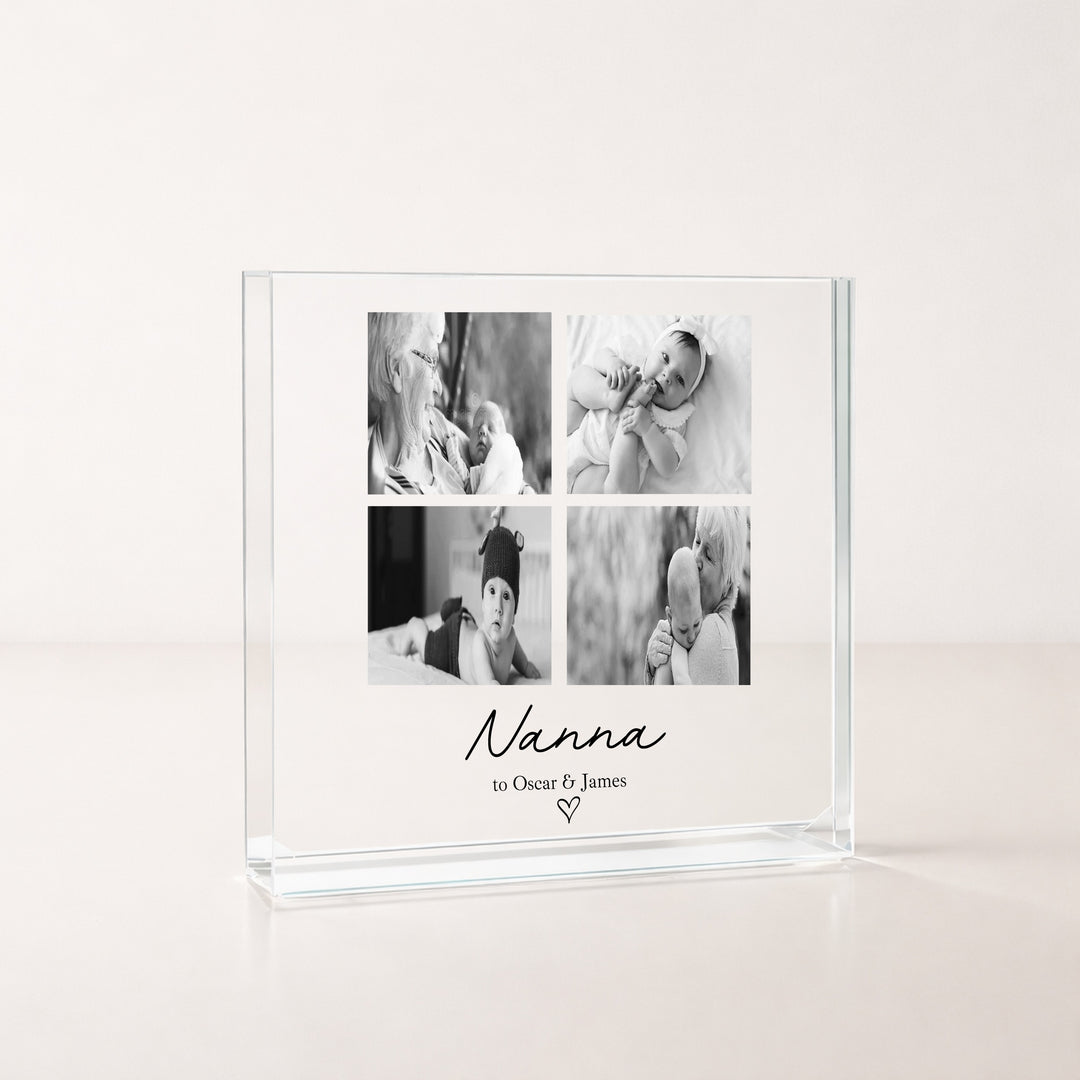 Personalised Nana Photo Acrylic Block