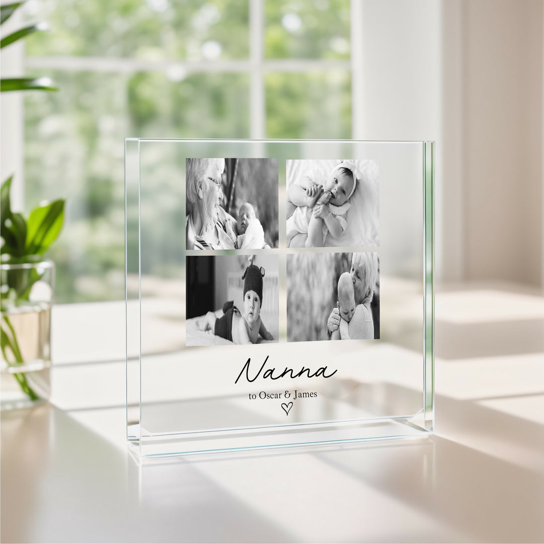 Personalised Nana Photo Acrylic Block