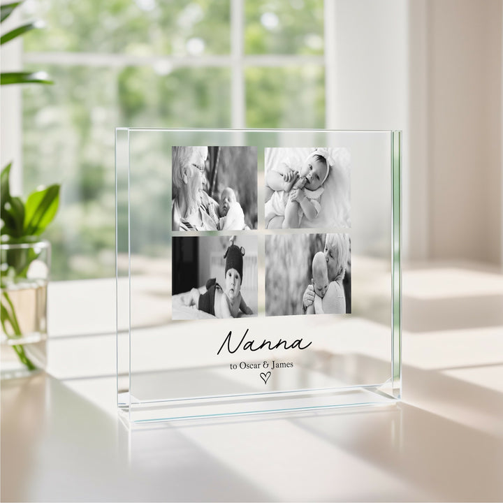 Personalised Nana Photo Acrylic Block