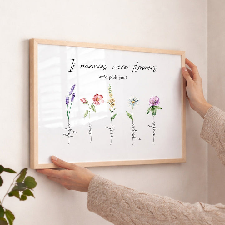 Personalised If Nannies Were Flowers Mother's Day Poster