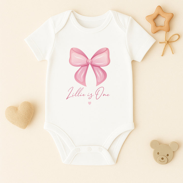 Personalised Pink Bow Birthday Vest