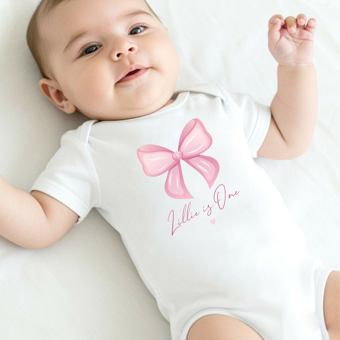 Personalised Pink Bow Birthday Vest