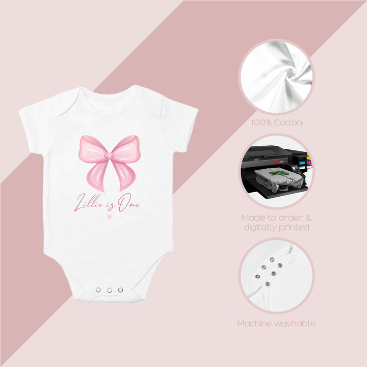 Personalised Pink Bow Birthday Vest