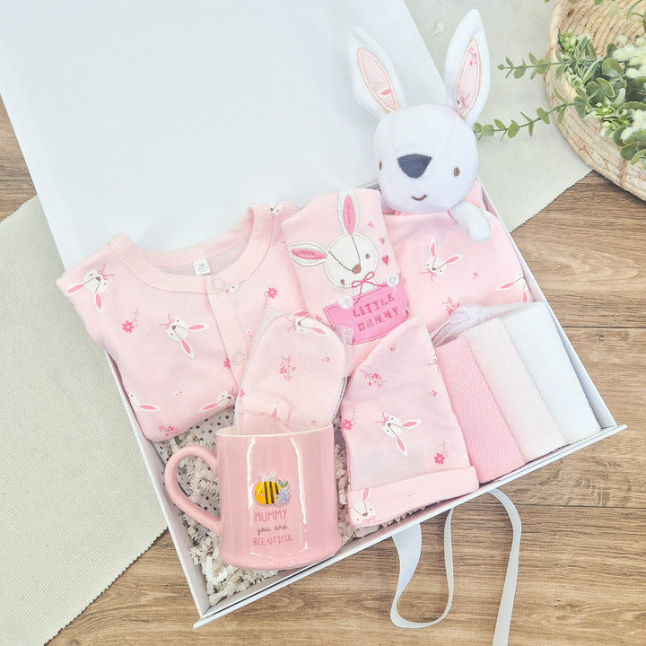 Girls Pink Rabbit Luxury Gift Hampers Set