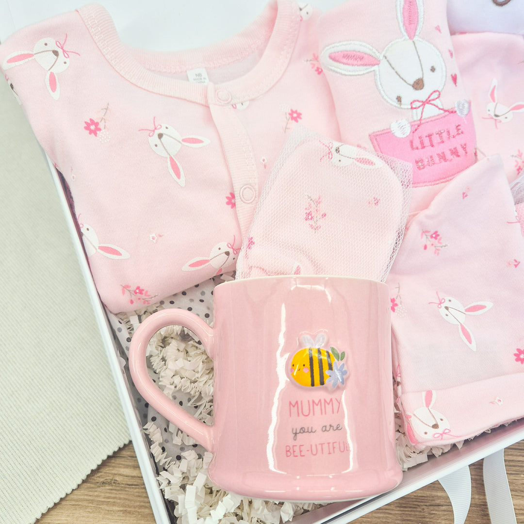Girls Pink Rabbit Luxury Gift Hampers Set