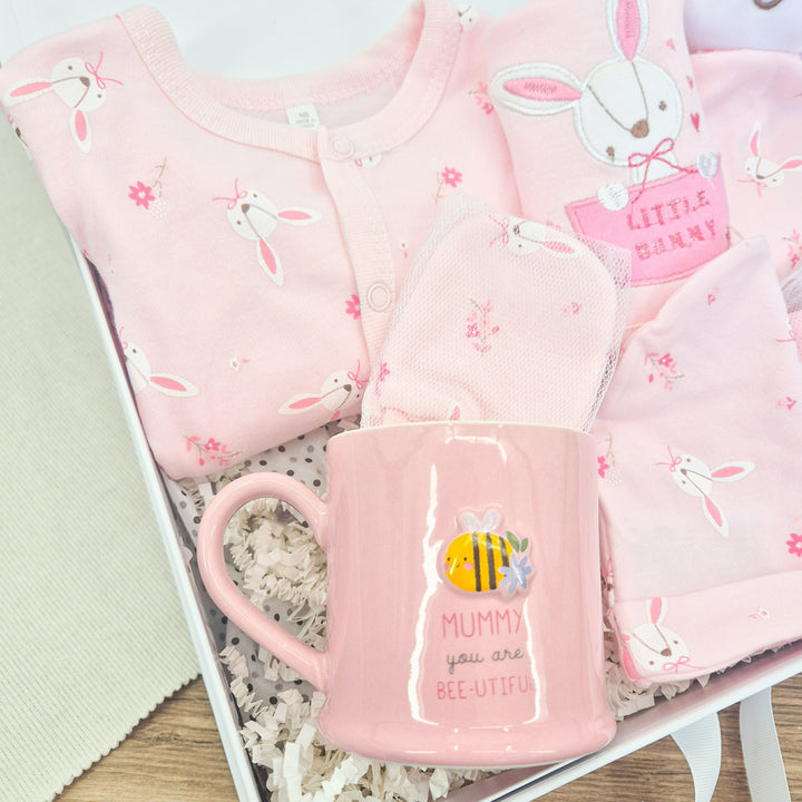 Girls Pink Rabbit Luxury Gift Hampers Set