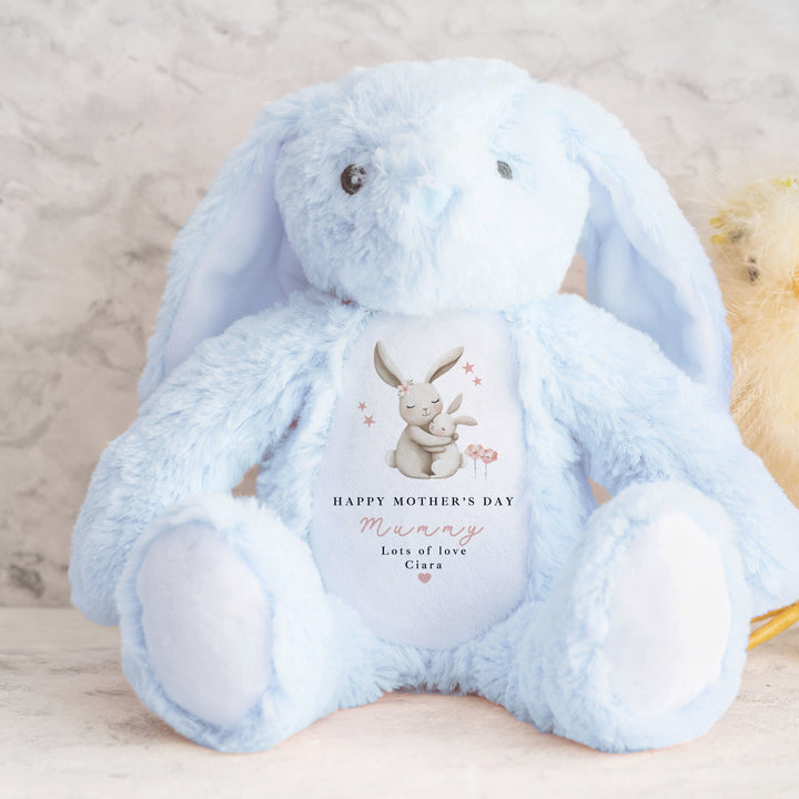 Personalised Pink Bunny Happy Mother's Day Teddy