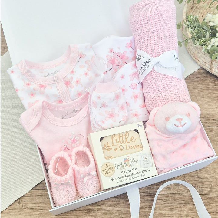 Girls Pink Blossom Luxury Gift Hampers Set