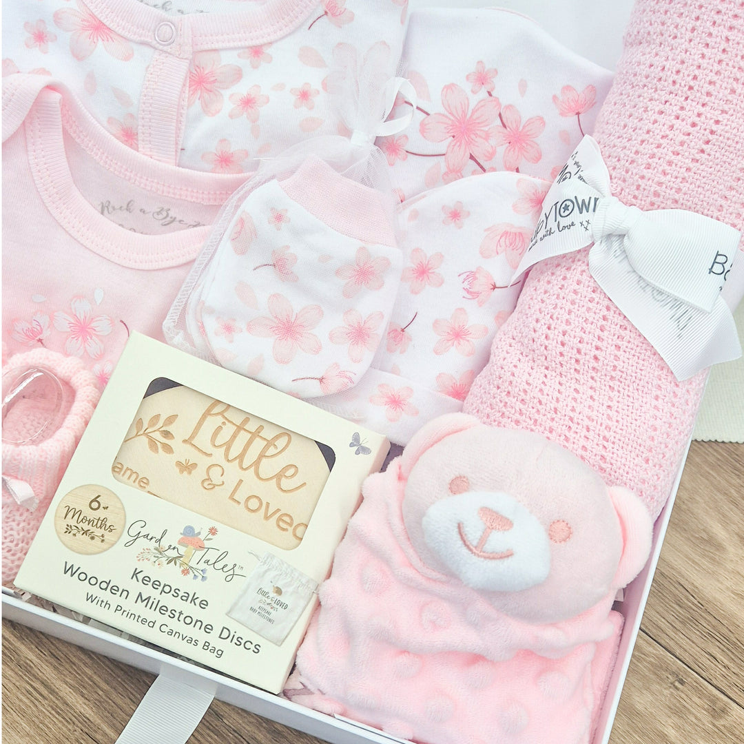 Girls Pink Blossom Luxury Gift Hampers Set