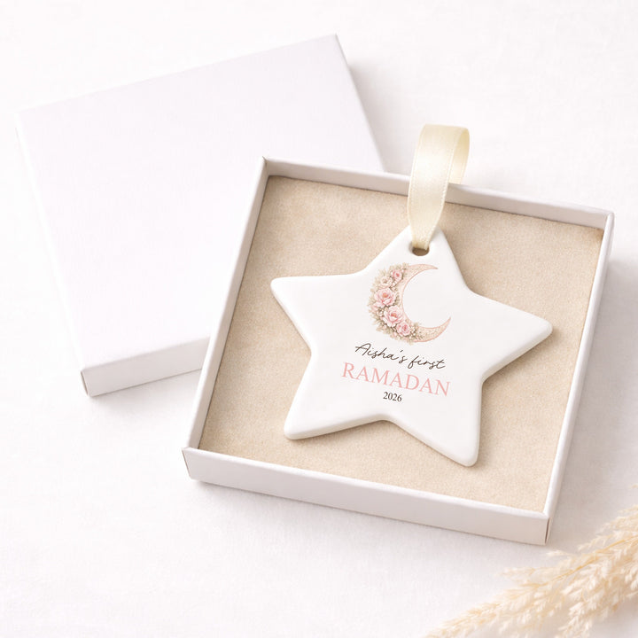Personalised Blue Moon My First Ramadan Ceramic Ornament
