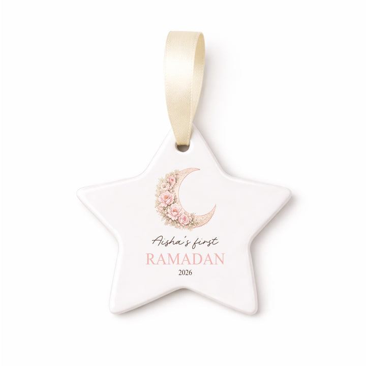 Personalised Blue Moon My First Ramadan Ceramic Ornament