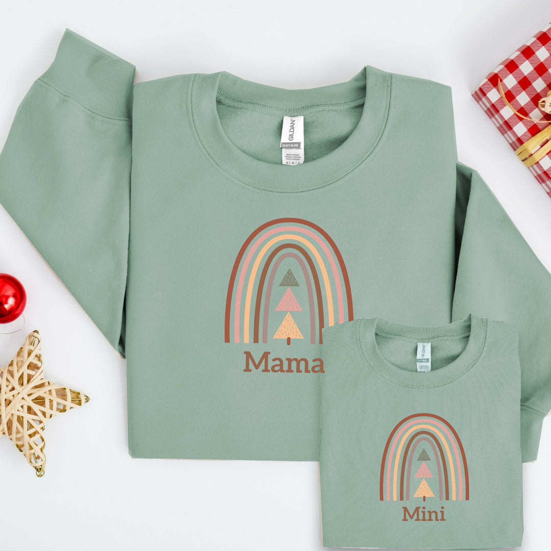 Personalised Christmas Tree Matching Sweatshirts