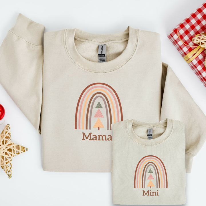 Personalised Christmas Tree Matching Sweatshirts