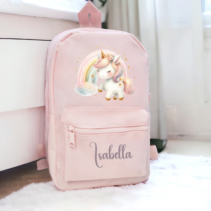 Personalised Unicorn Rainbow Backpack