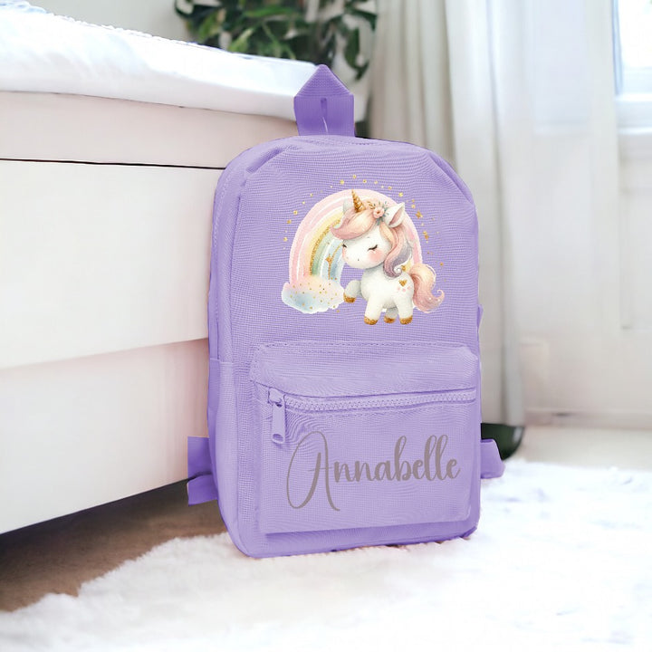 Personalised Unicorn Rainbow Backpack