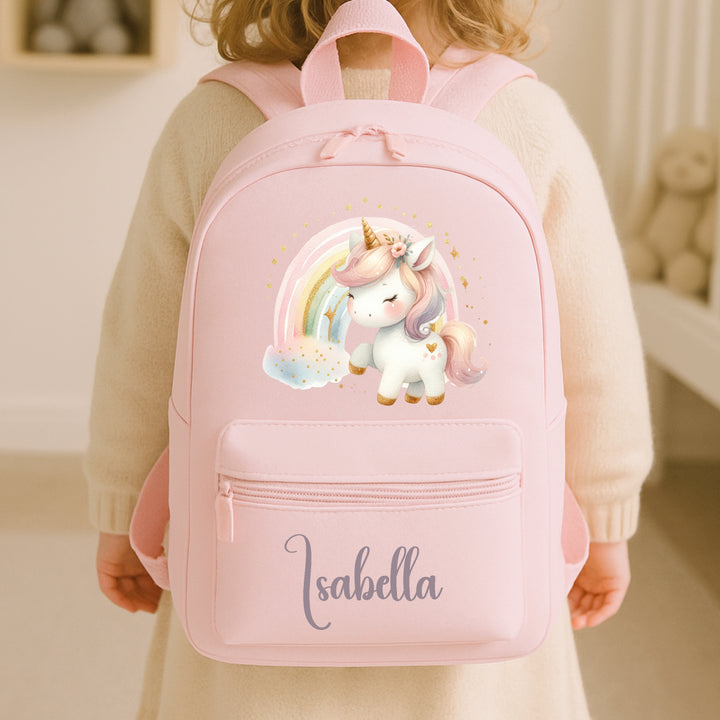 Personalised Unicorn Rainbow Backpack