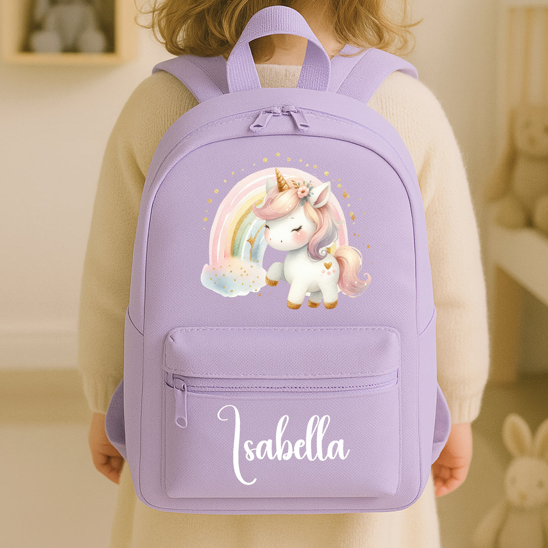 Personalised Unicorn Rainbow Backpack