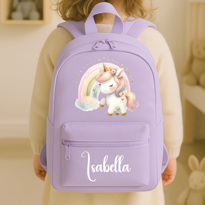 Personalised Unicorn Rainbow Backpack