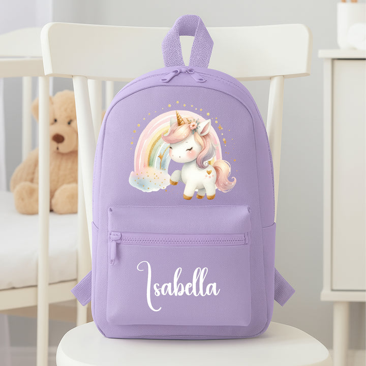 Personalised Unicorn Rainbow Backpack