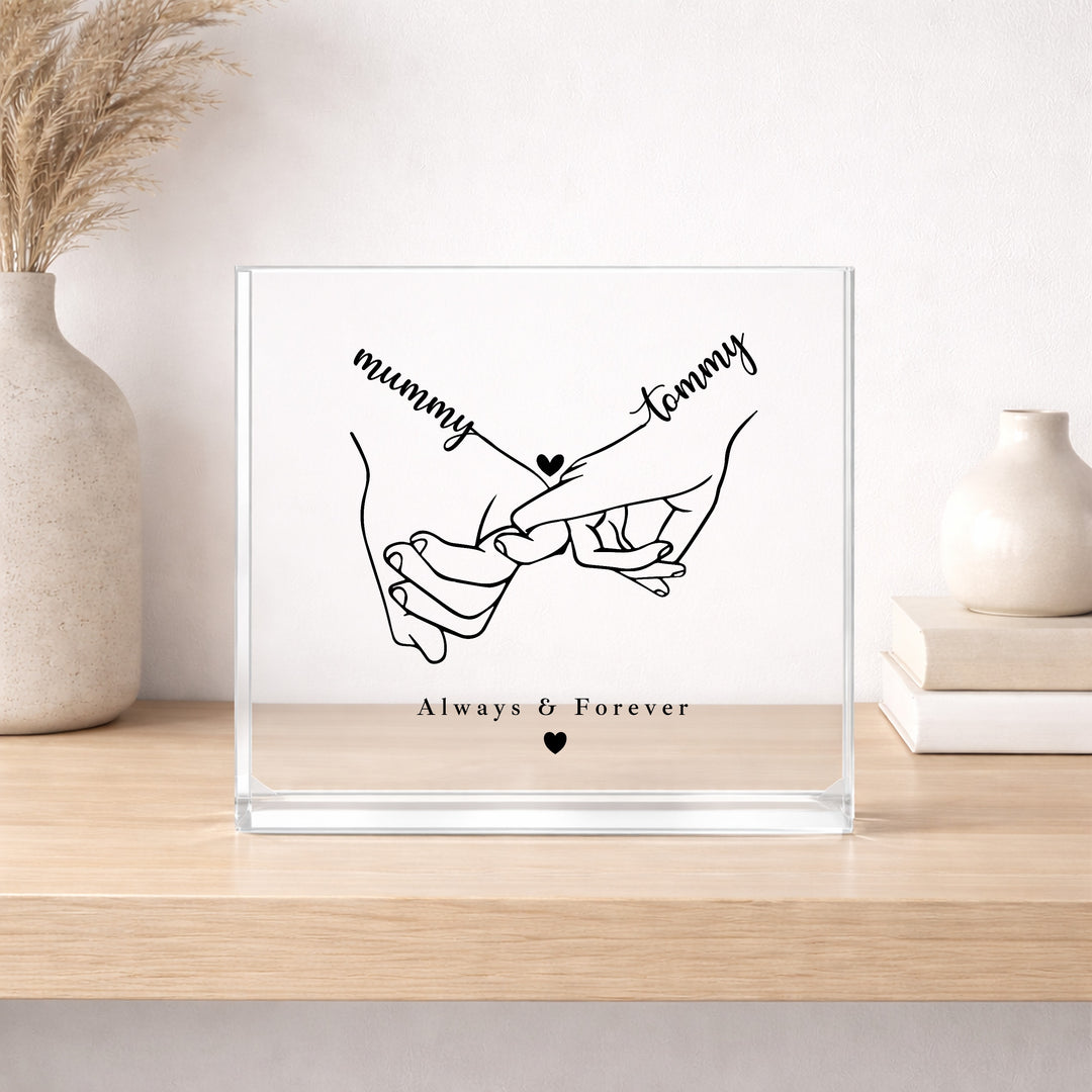 Personalised Pink Promise Acrylic Block