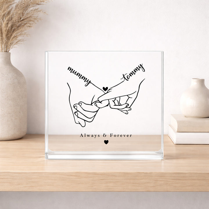 Personalised Pink Promise Acrylic Block