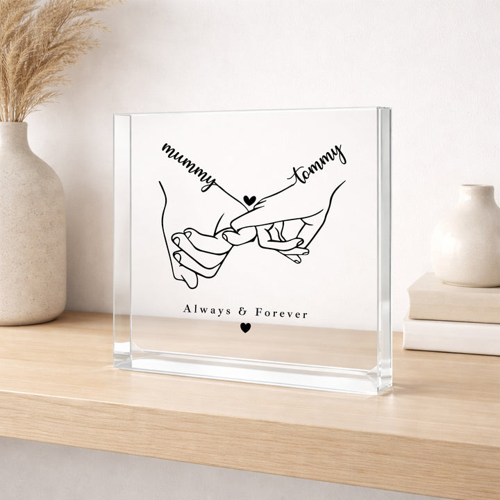 Personalised Pink Promise Acrylic Block