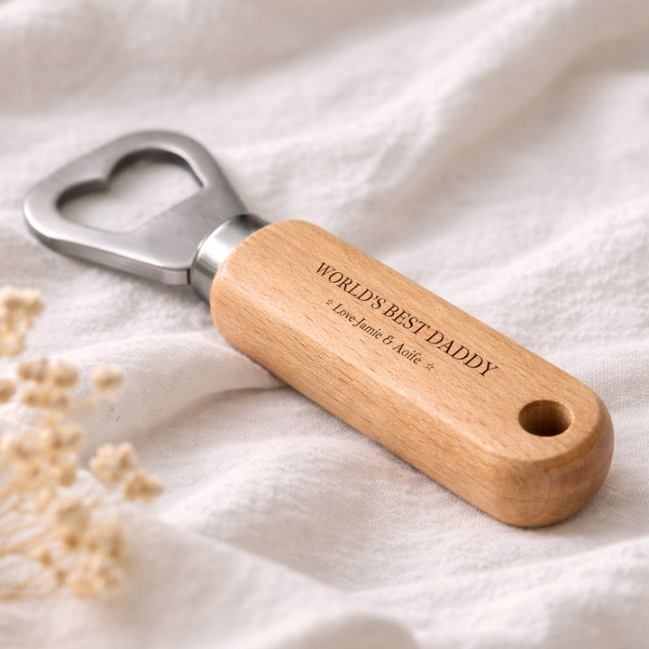 Personalised Worlds Best Daddy Father's Day Engraved Bottle Opener