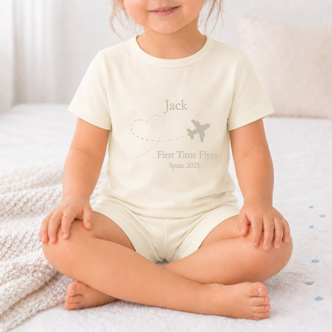Personalised Destination First Time Flyer Toddler Short Set