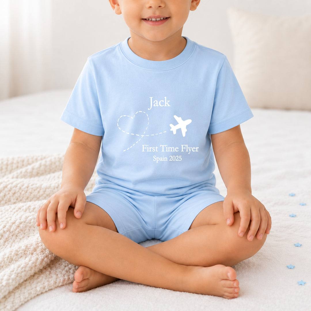 Personalised Destination First Time Flyer Toddler Short Set