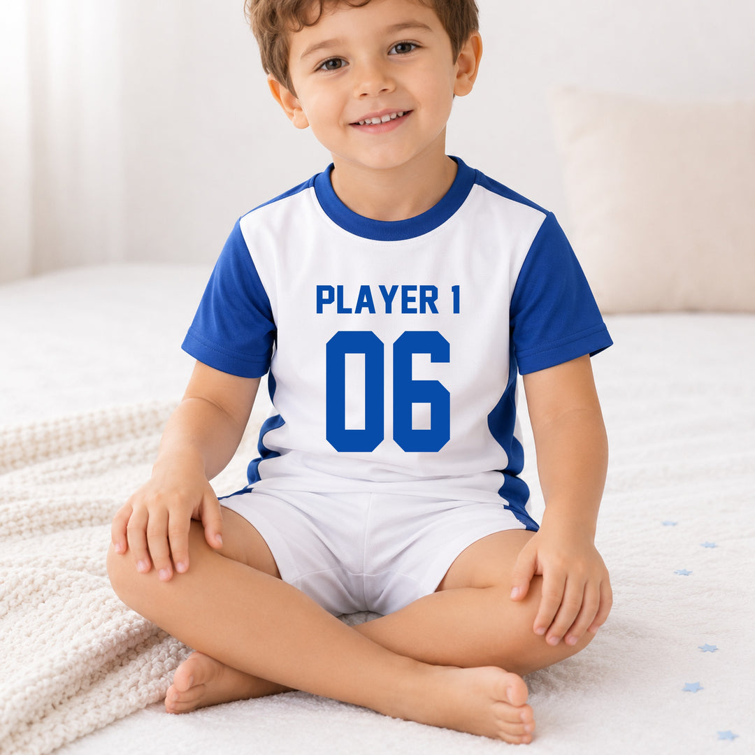 Personalised Blue Player 1 Birthday Football Set