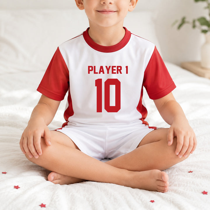 Personalised Red Player 1 Birthday Football Set