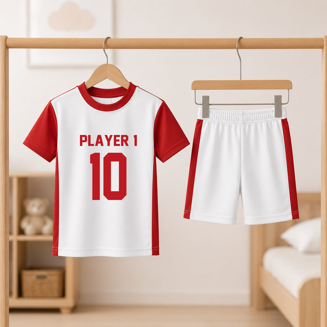 Personalised Red Player 1 Birthday Football Set