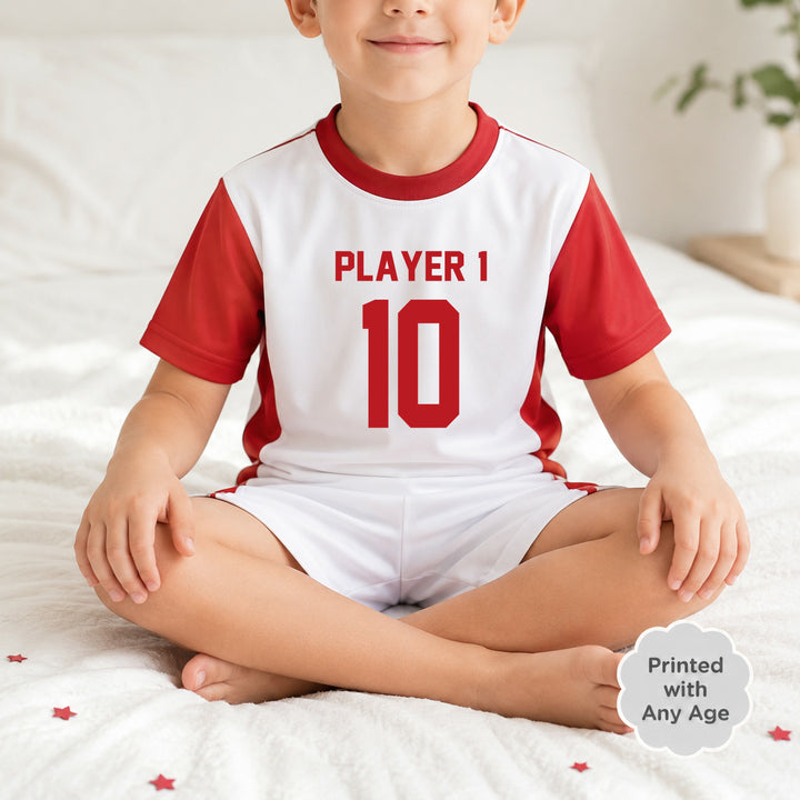 Personalised Red Player 1 Birthday Football Set