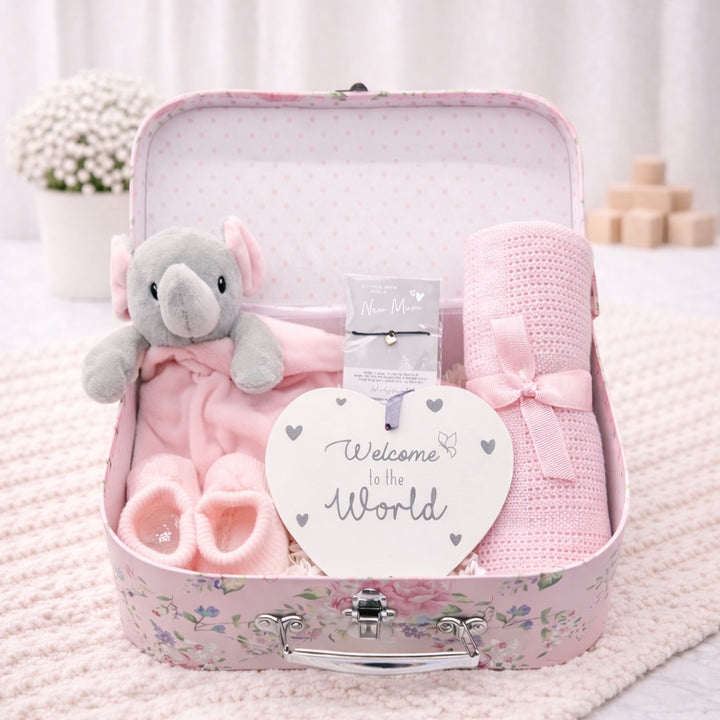 Girls Pink Suitcase Gift Hamper Set