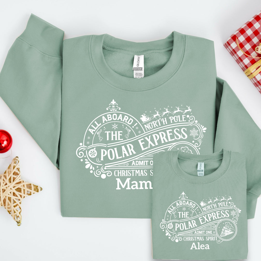 Personalised Polar Express Matching Sweatshirts