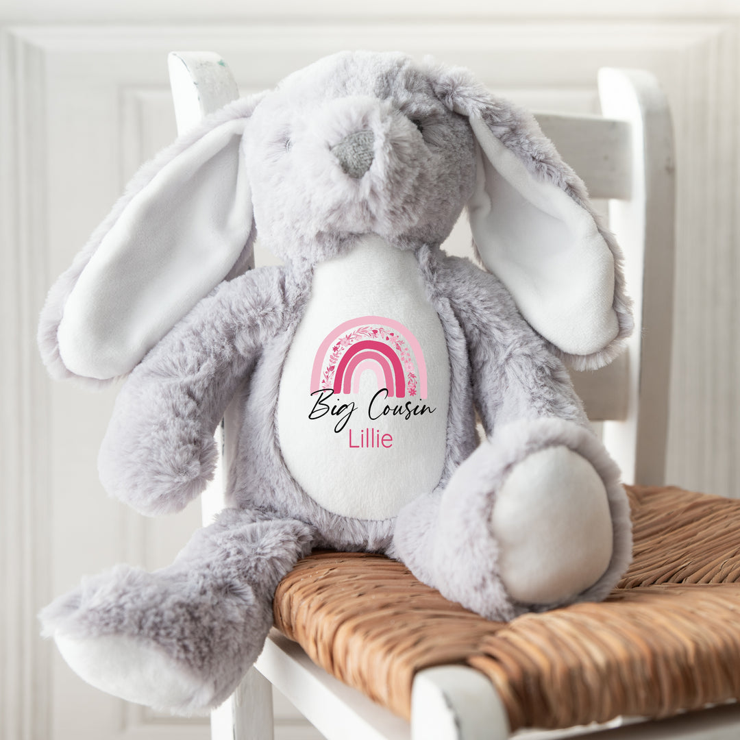 Personalised Pink Floral Big Cousing Teddy