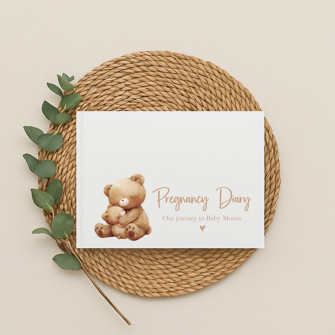 Personalised Brown Bears Pregnancy Journal
