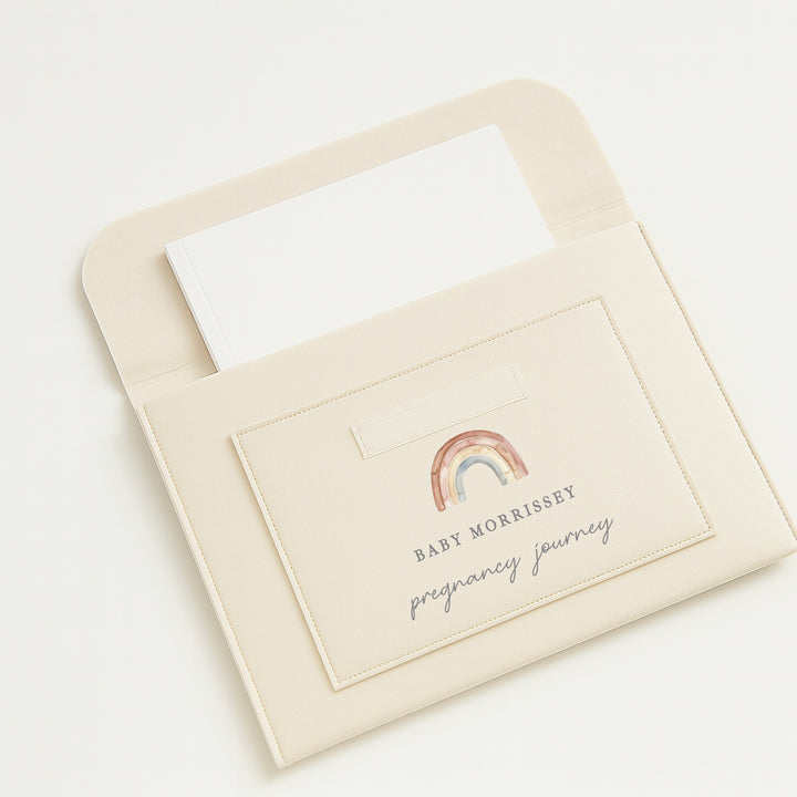 Personalised Watercolour Rainbow Maternity/Pregnancy Notes Folder