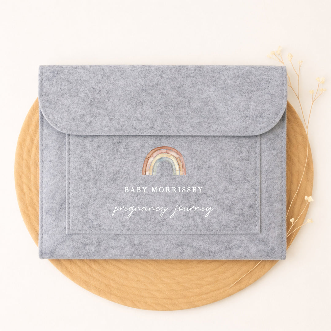 Personalised Watercolour Rainbow Maternity/Pregnancy Notes Folder